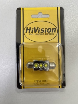 Лампа светодиодная HiVision C5W Alpha, 36mm, 12V 6000K